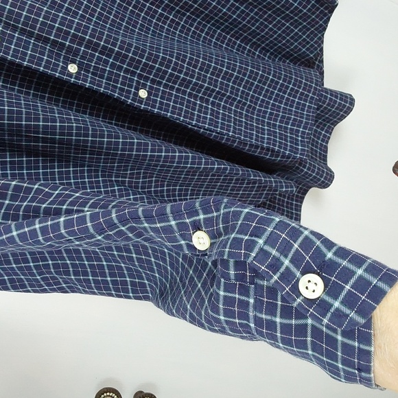 Ralph Lauren Mens Blue/ White Checkered Soft Cotton Button Down Shirt Sz.XXL - Picture 5 of 7